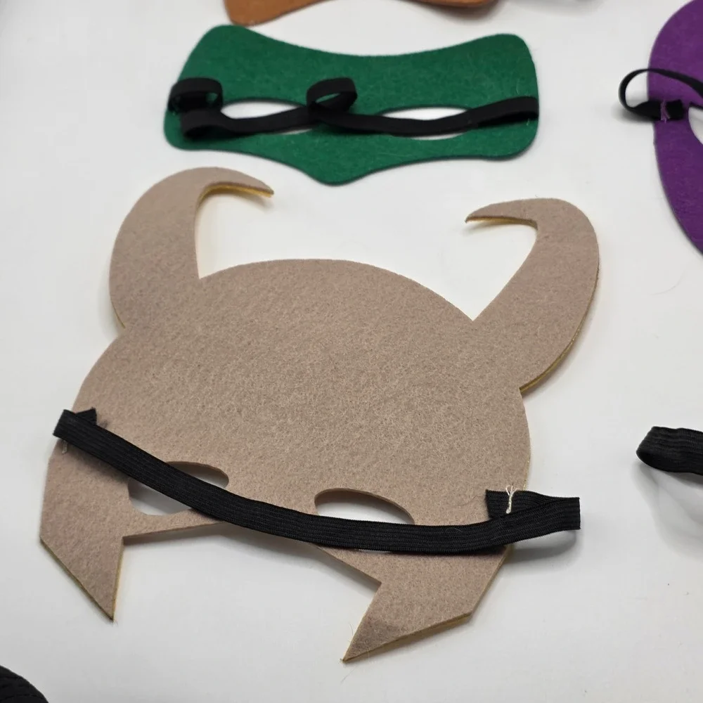 Superhero Felt Masks Kids 6pc Set Groot Thanos Loki Iron Man Green Lantern Party